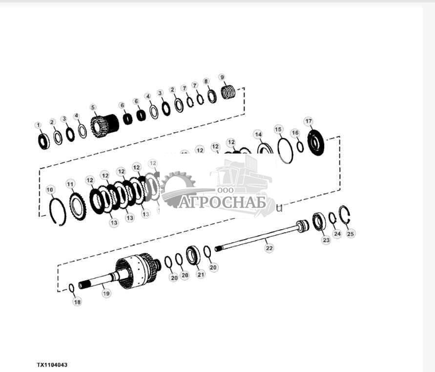 Муфта заднего хода и входной вал (KR) 